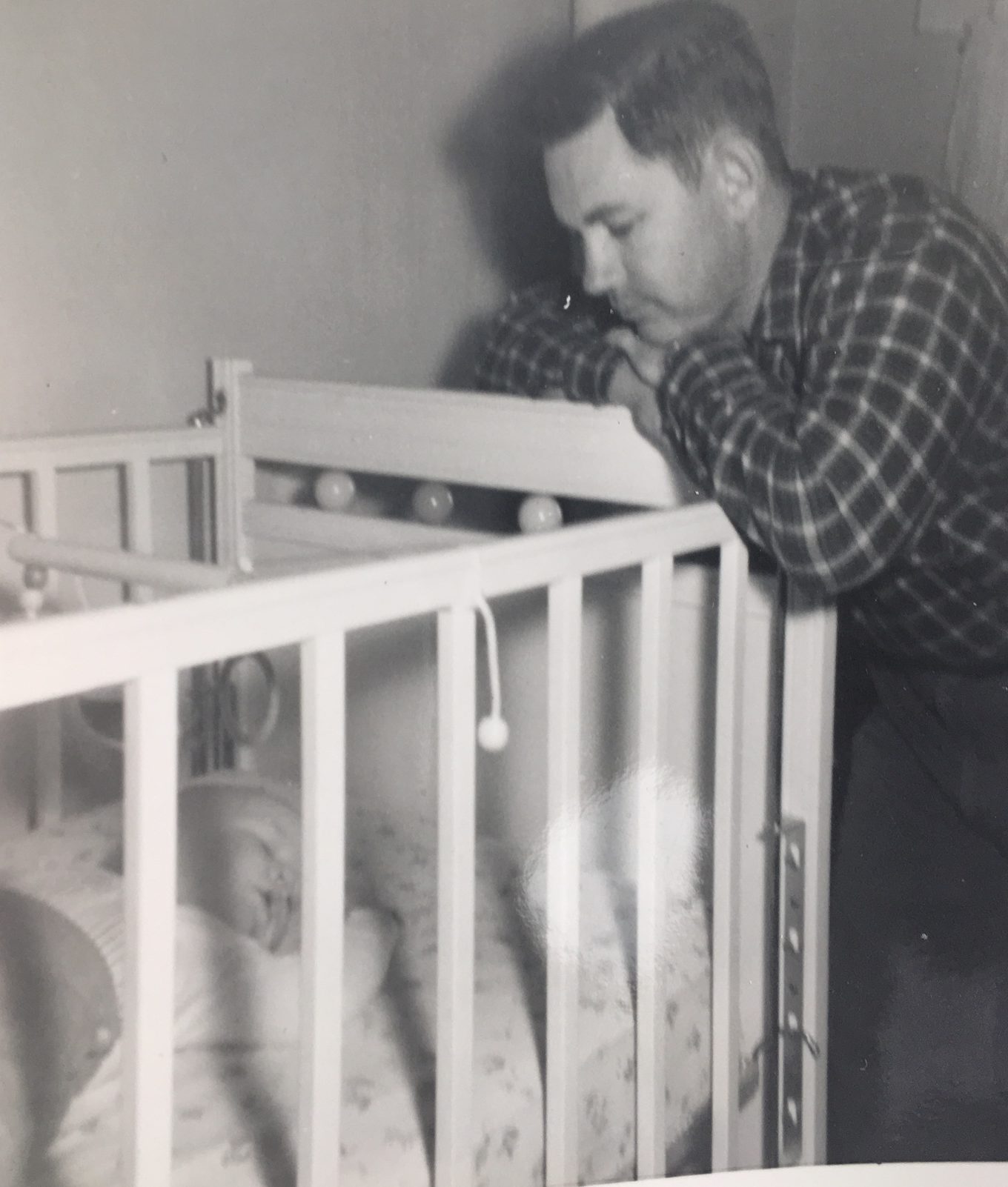 Dad watching Tammy, my oldest sister, in the 60s.